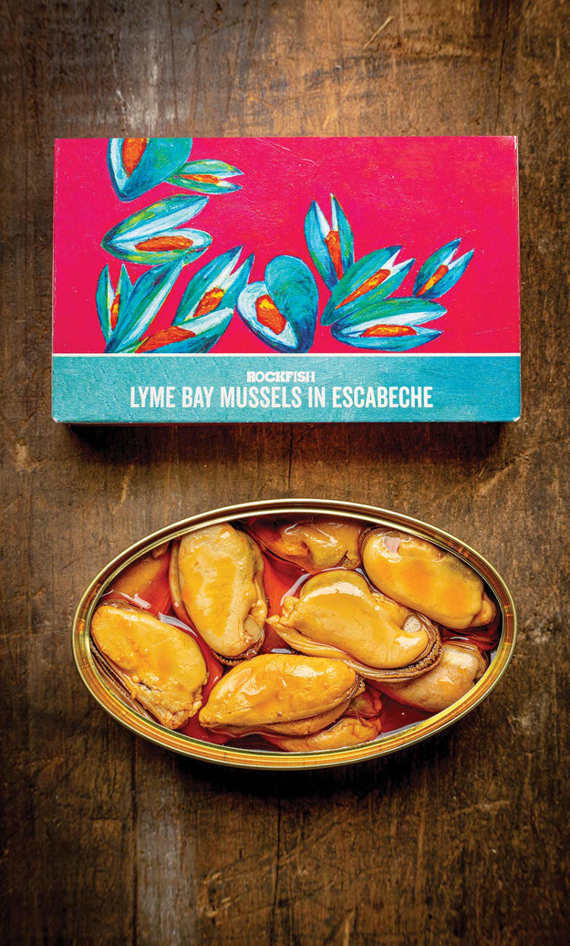 Rockfish Lyme Bay Mussels in Escabeche - Premium Tinned Seafood