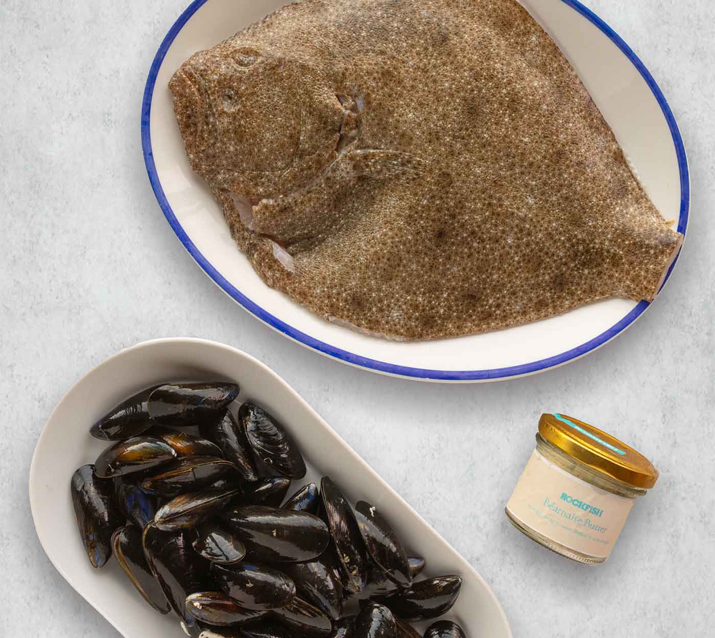 Turbot and mussels valentine's box - mobile