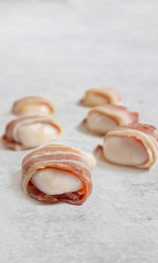 Rockfish scallops wrapped in bacon - the perfect christmas side dish