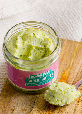 Garlic butter from Rockfish - The perfect butter to cook with seafood and fresh fish
