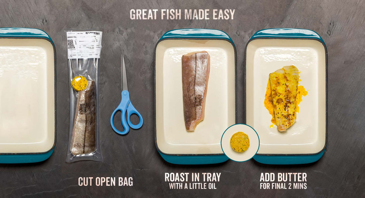 Smoked Haddock with Kedgeree Butter Rockfish