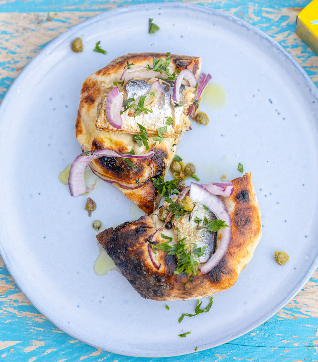 Rockfish Chilli Sardine Flatbread Recipe