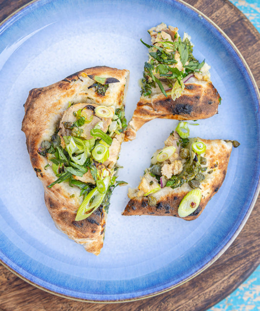 Rockfish Tuna & Salsa Verde Flatbread Recipe