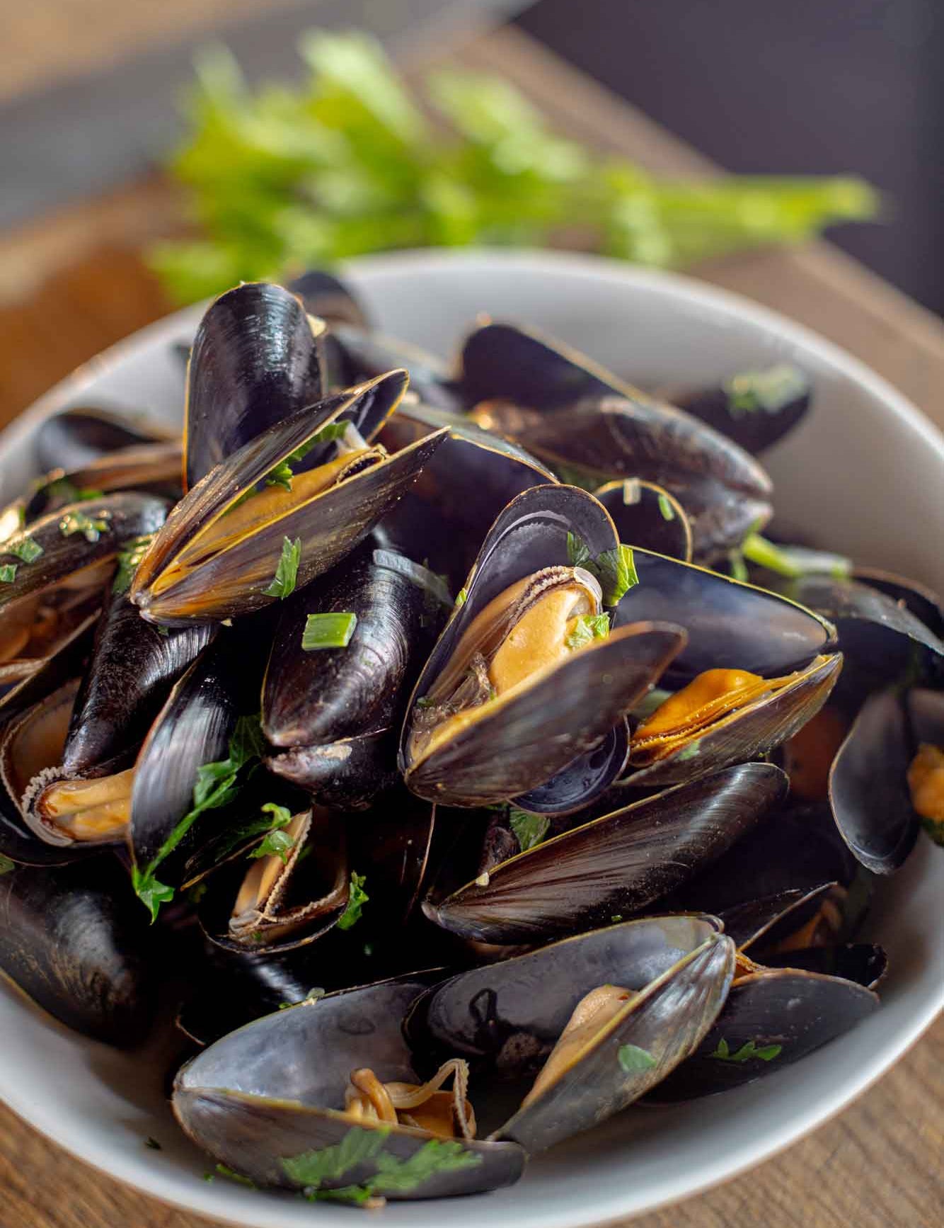 Rockfish mussels in Burrow Hill cider