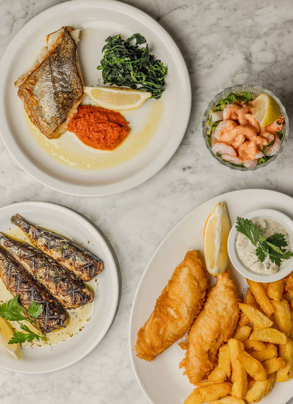 Selection of plates from Rockfish Set Menu