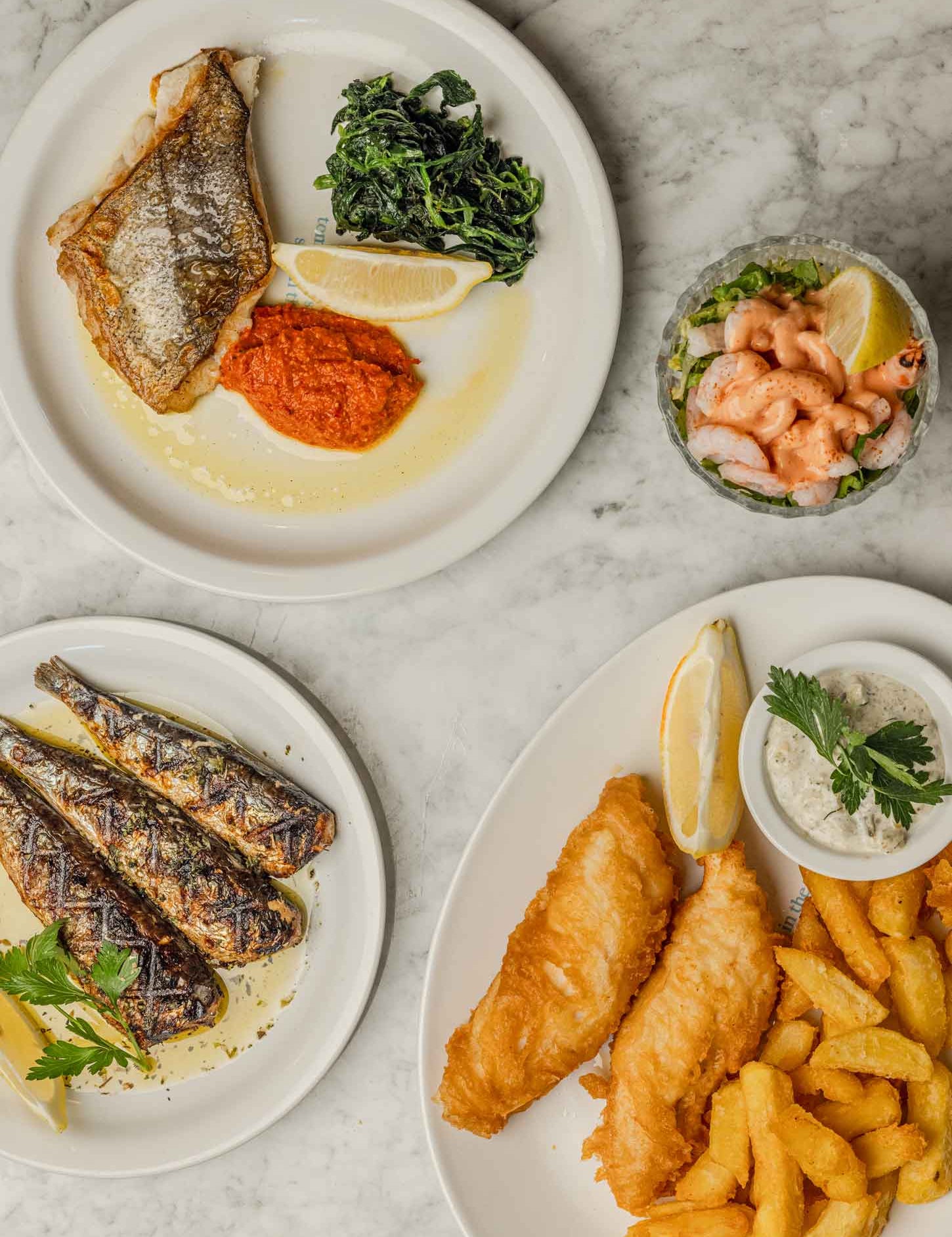 Selection of plates from Rockfish Set Menu