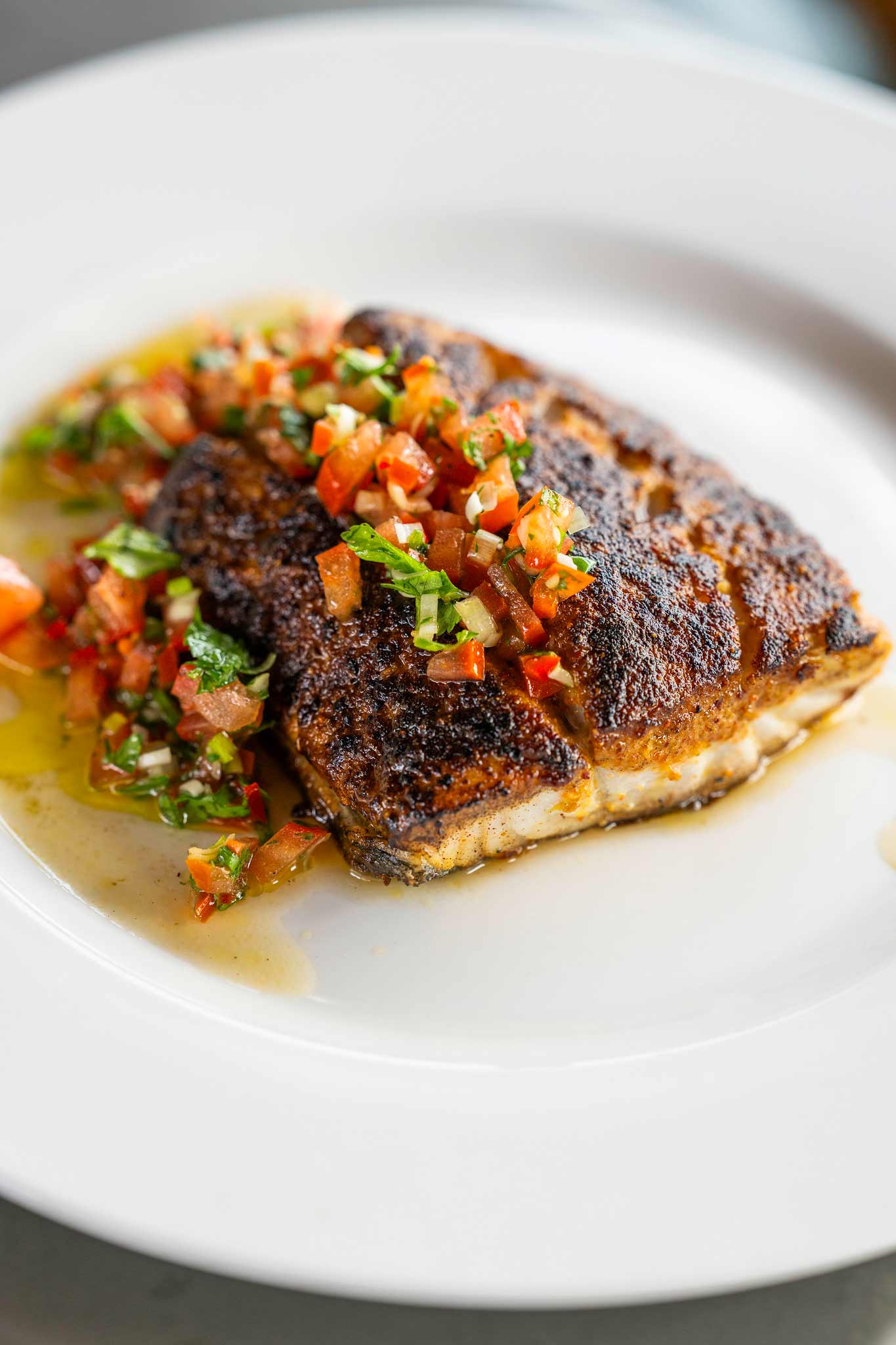 Blackened Coley with salsa - great alternative to cod and delicious seafood recipe you should try at home