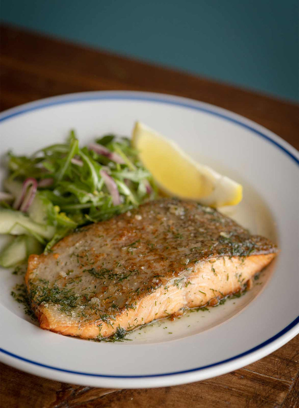Chlak stream trout with dill butter