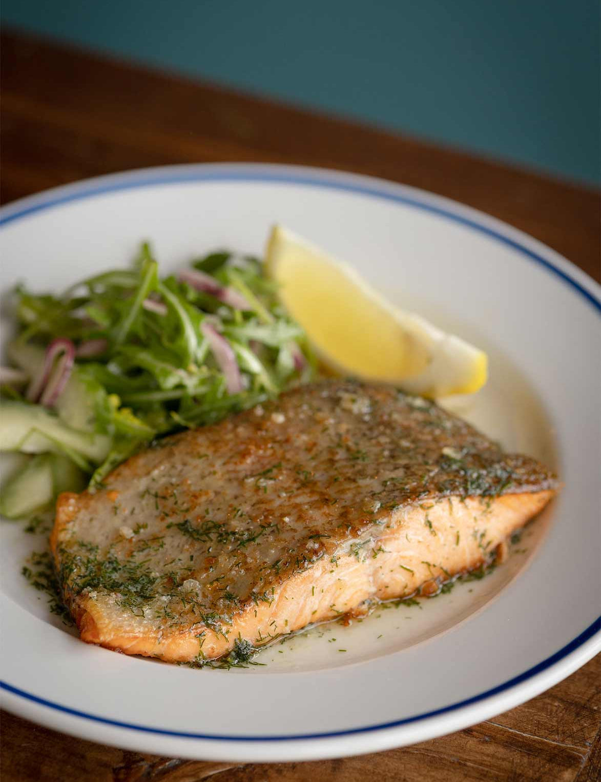 Chlak stream trout with dill butter