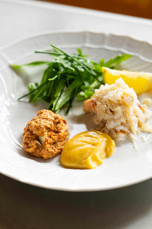 Dressed crab recipe by Mark Hix using fresh cooked crab from Rockfish delivered nationwide uk the next day