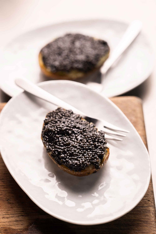 Caviar baked potatoes