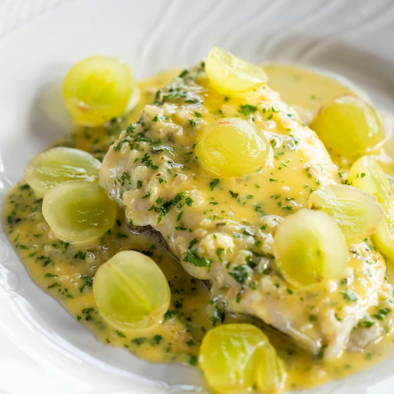Lemon sole Veronique recipe by Mark Hix for Rockfish