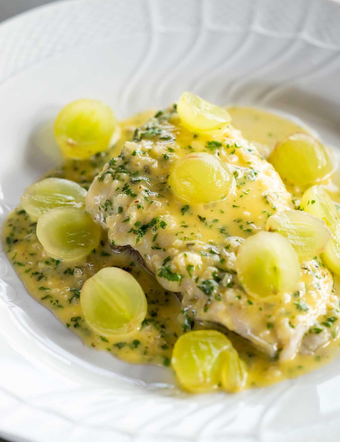 Lemon sole Veronique recipe by Mark Hix for Rockfish