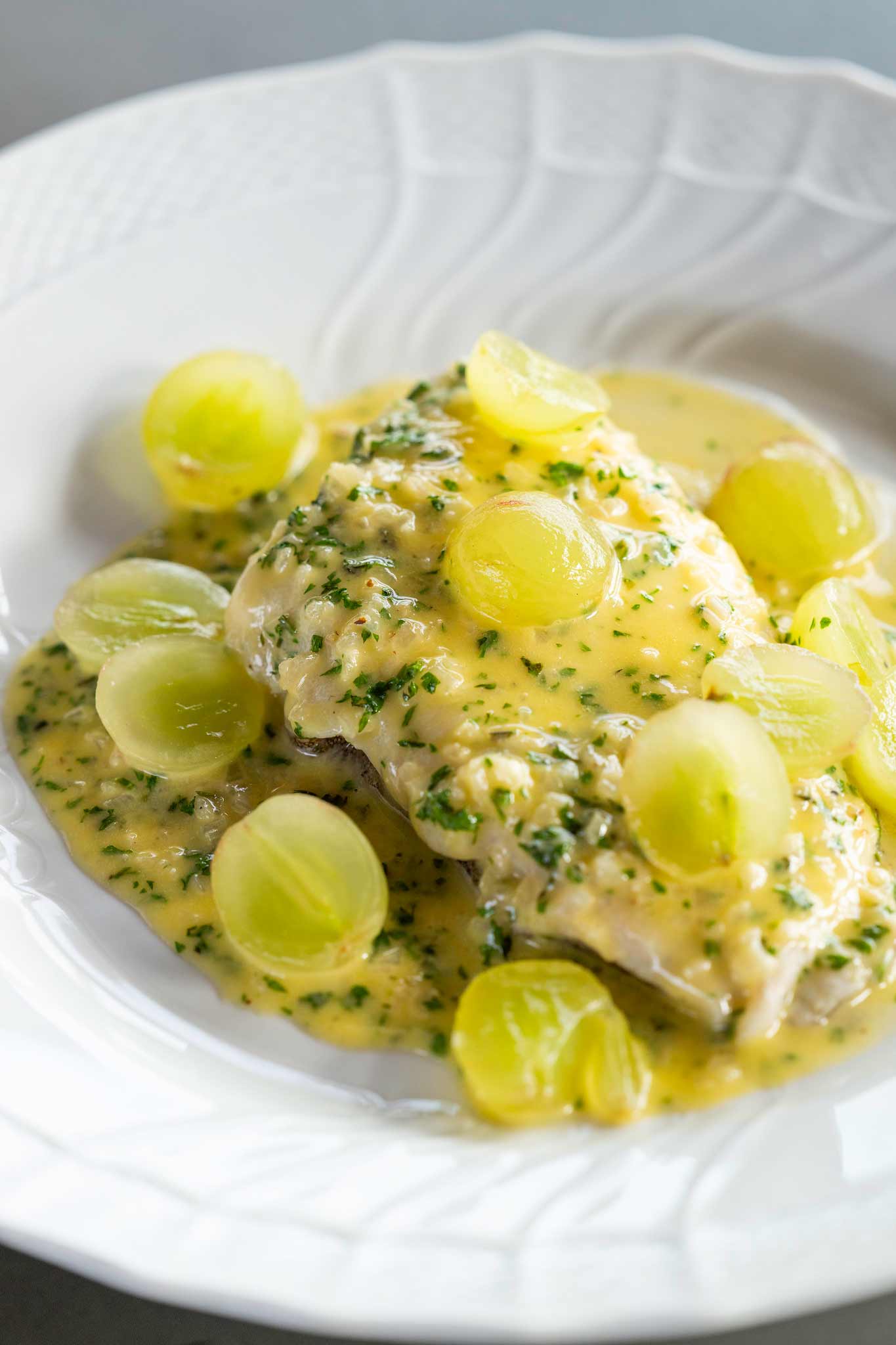 Lemon sole Veronique recipe by Mark Hix for Rockfish