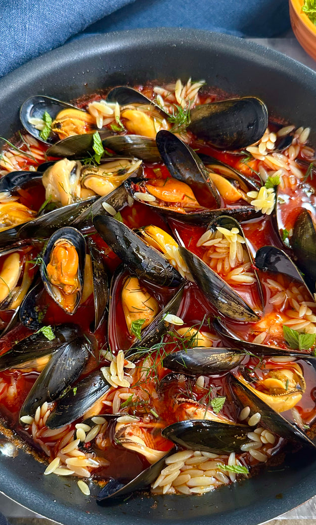 Mussels in a Nduja and Cider Cream Sauce