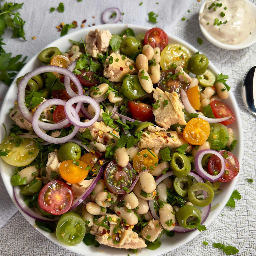 Tuscan Style Tuna Salad with Anchovy Mayo