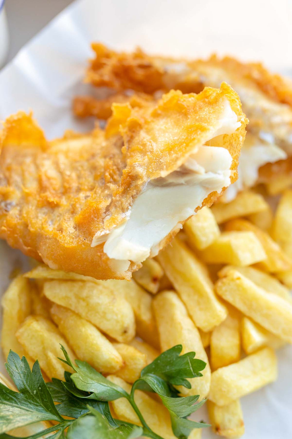 A fried piece of Haddock