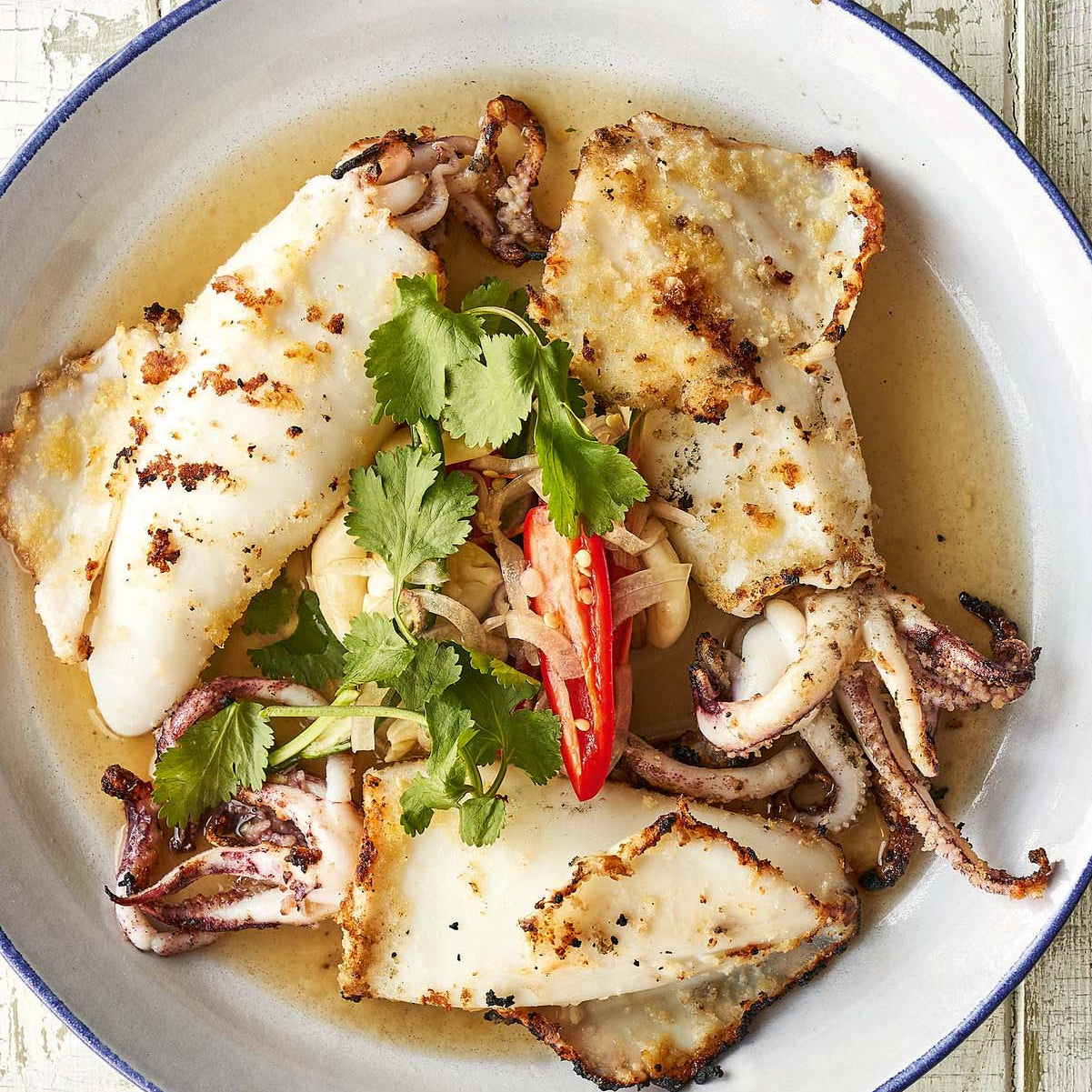 Pan Fried Torbay Squid