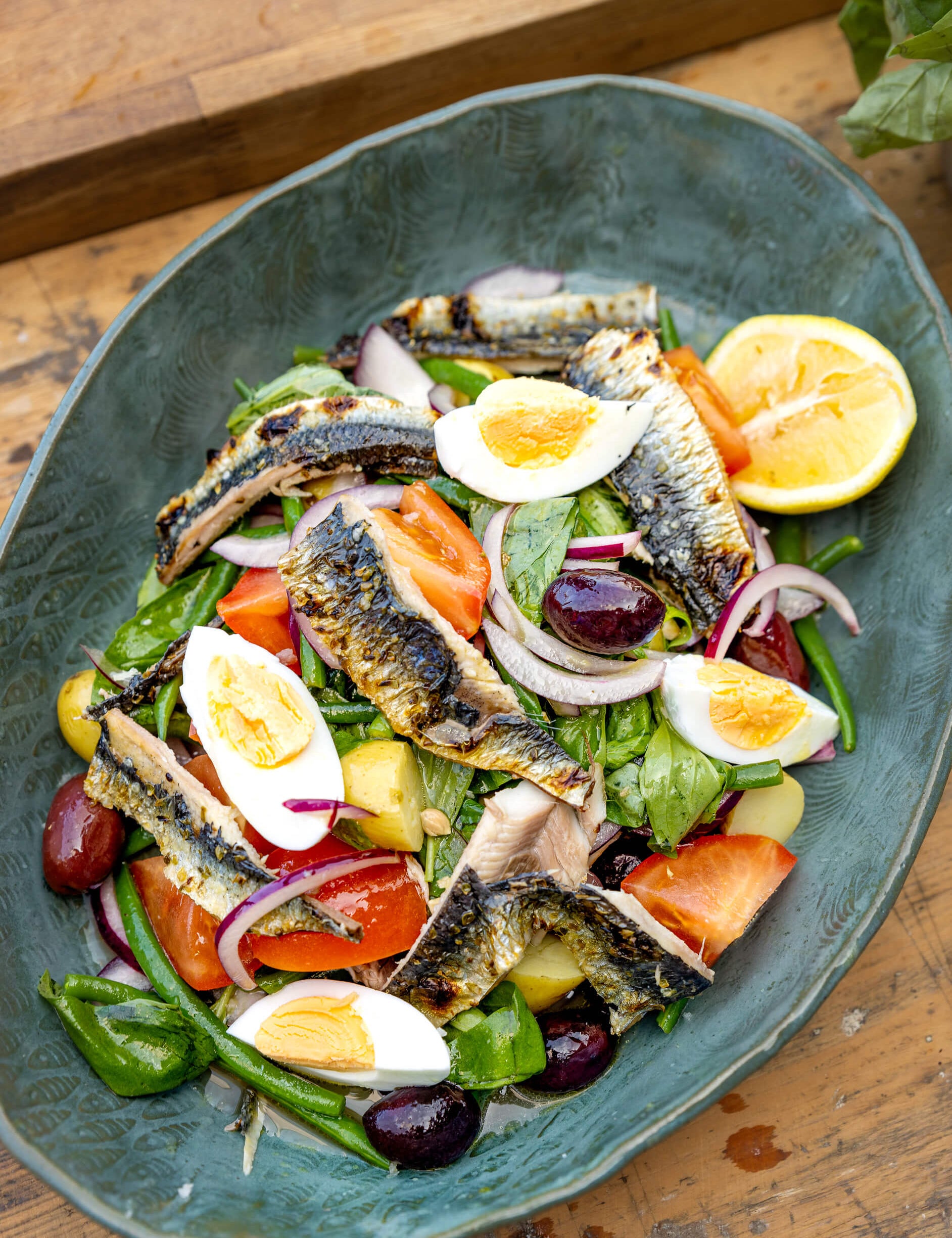 Salad Nicoise with Grilled Sardines