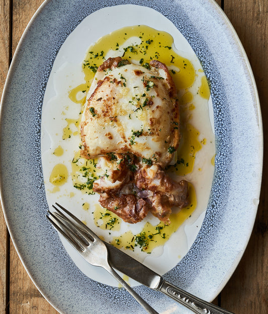 Cuttlefish ‘al mattone’ with garlic, lemon & parsley recipe