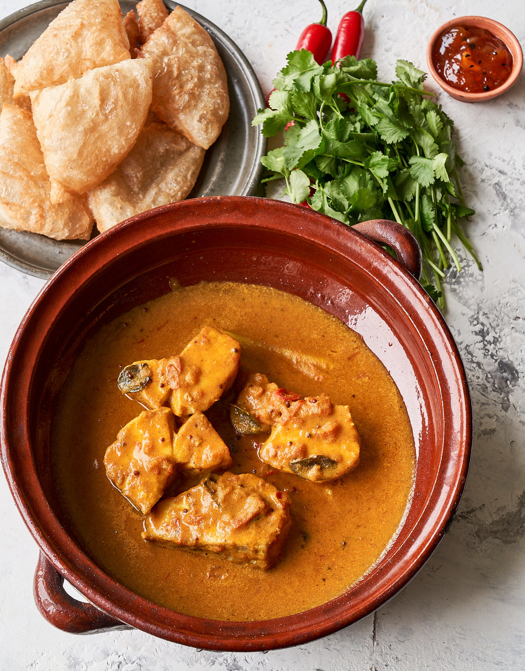 Fish curry recipe with parathas