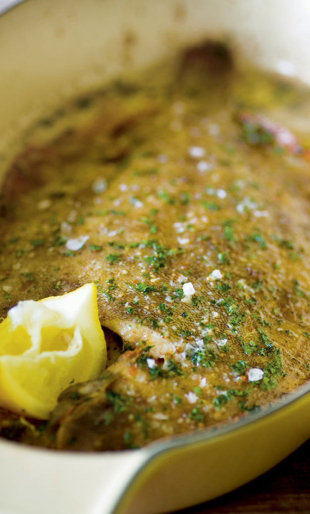 Lemon Sole baked with butter, lemon and parsley