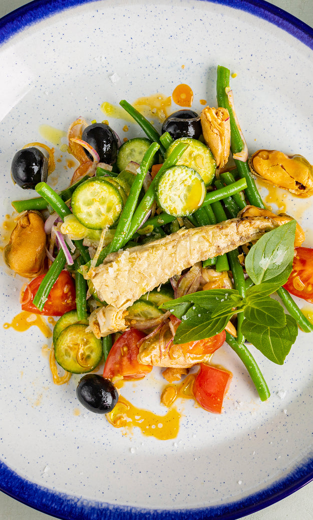 Mackerel Nicoise by Rockfish Seafood at Home using Rockfish tinned mackerel and tinned mussels