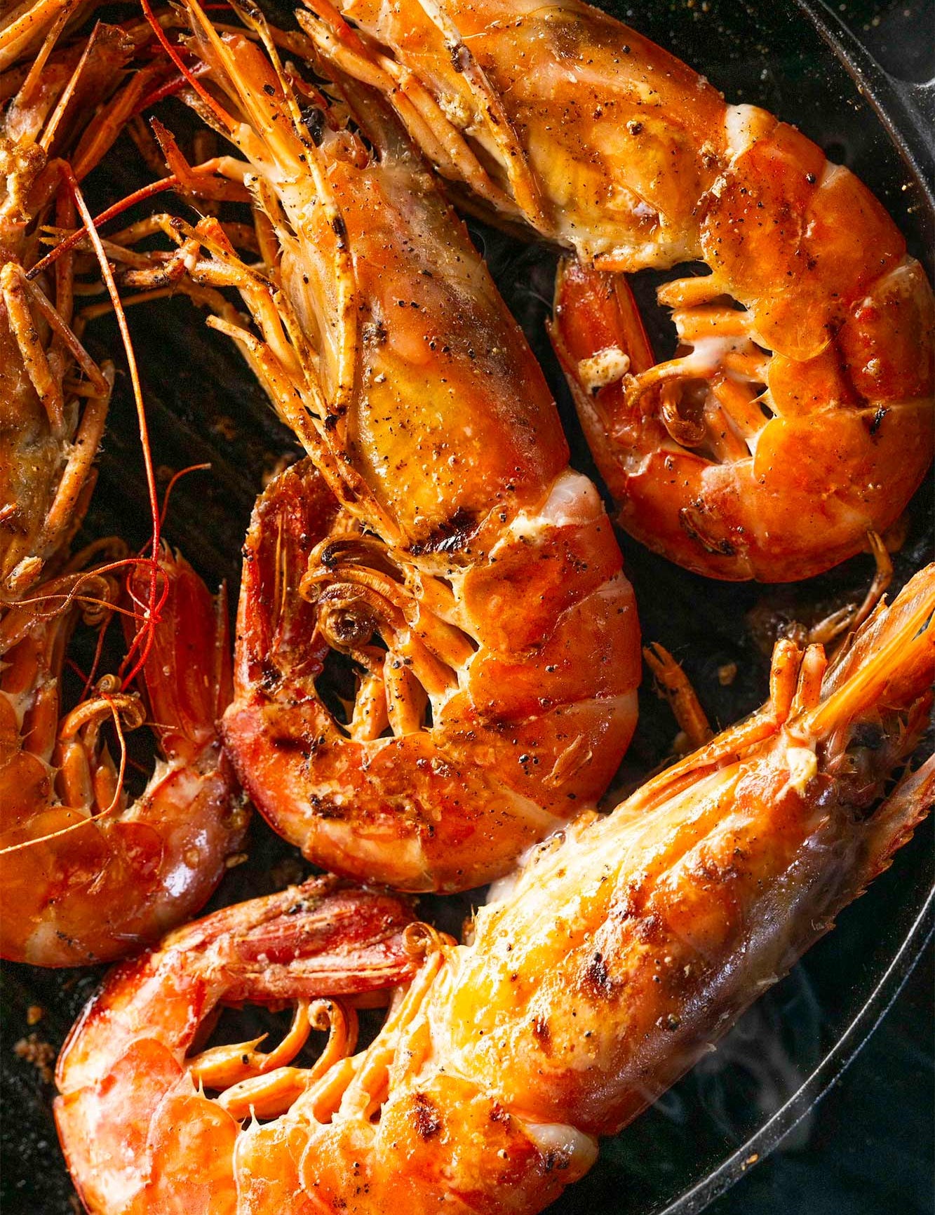 Wild caught atlantic king prawns