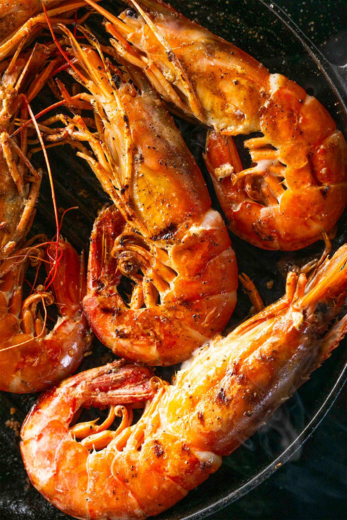 Wild caught atlantic king prawns