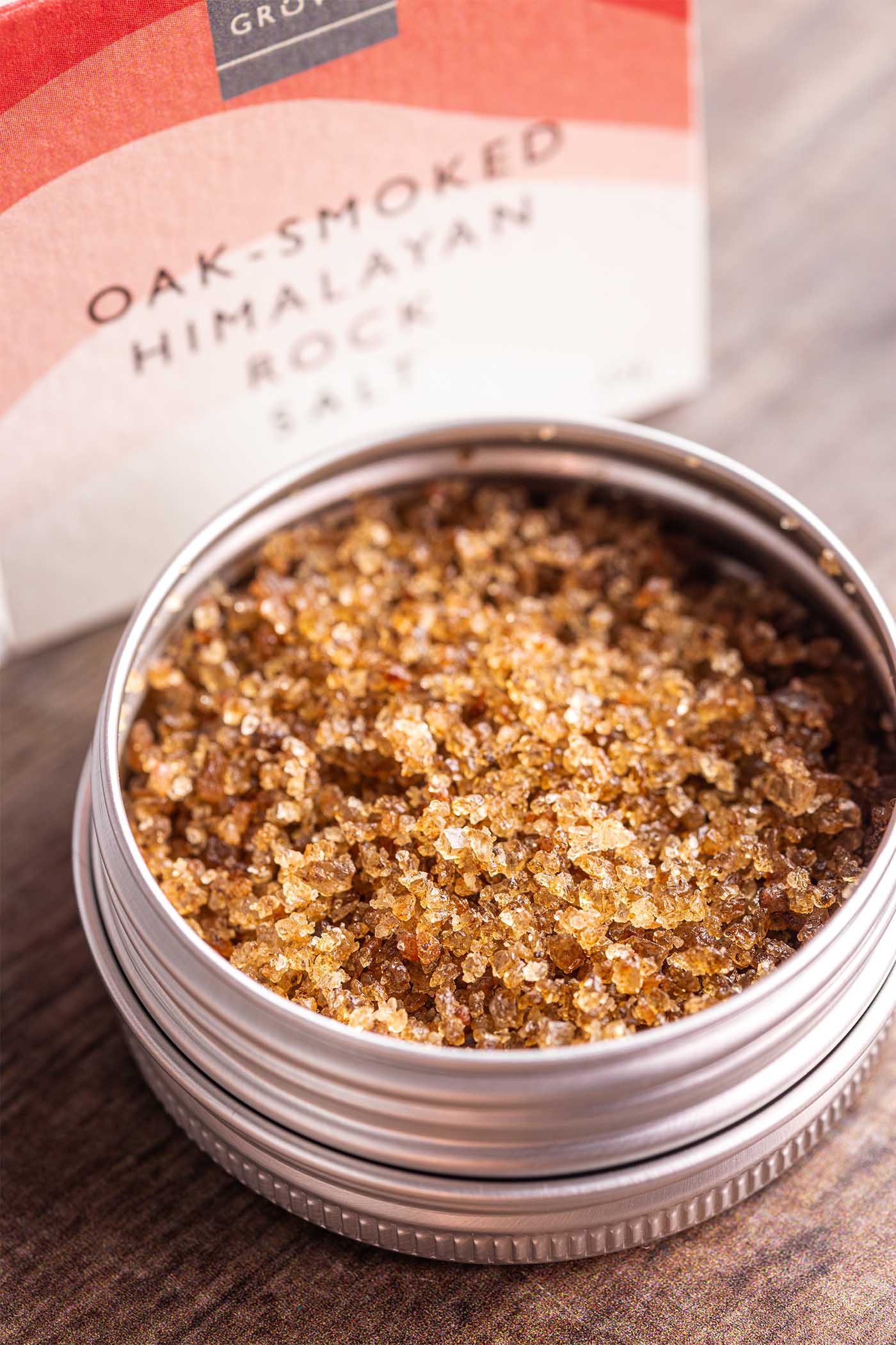Oak smoked Himalayan rock salt from Stony Groves delivered by Rockfish