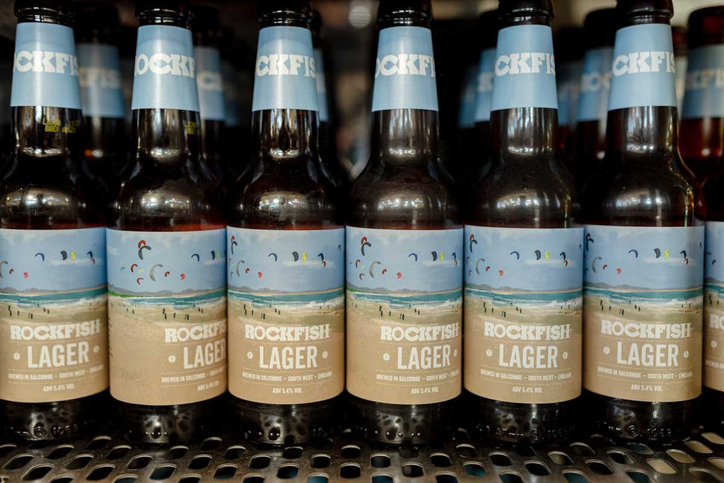 Bottles of Rockfish lager