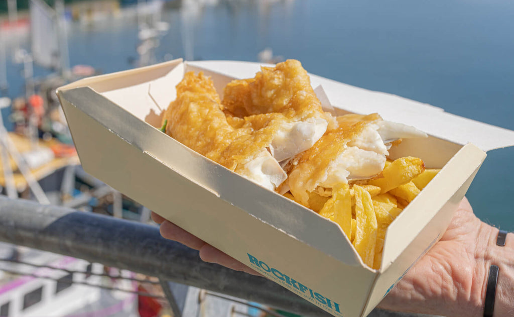 Takeaway fish and chips from Rockfish