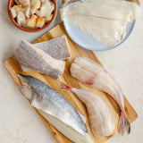 Local landing's box with fish pie mix hake, sea bass, monkfish and plaice fillets - mobile