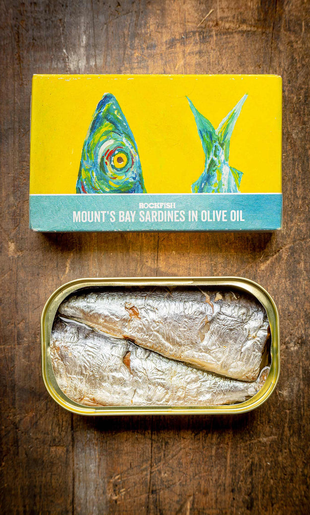 Rockfish Mount's Bay Sardines in Olive Oil - Premium Tinned Seafood