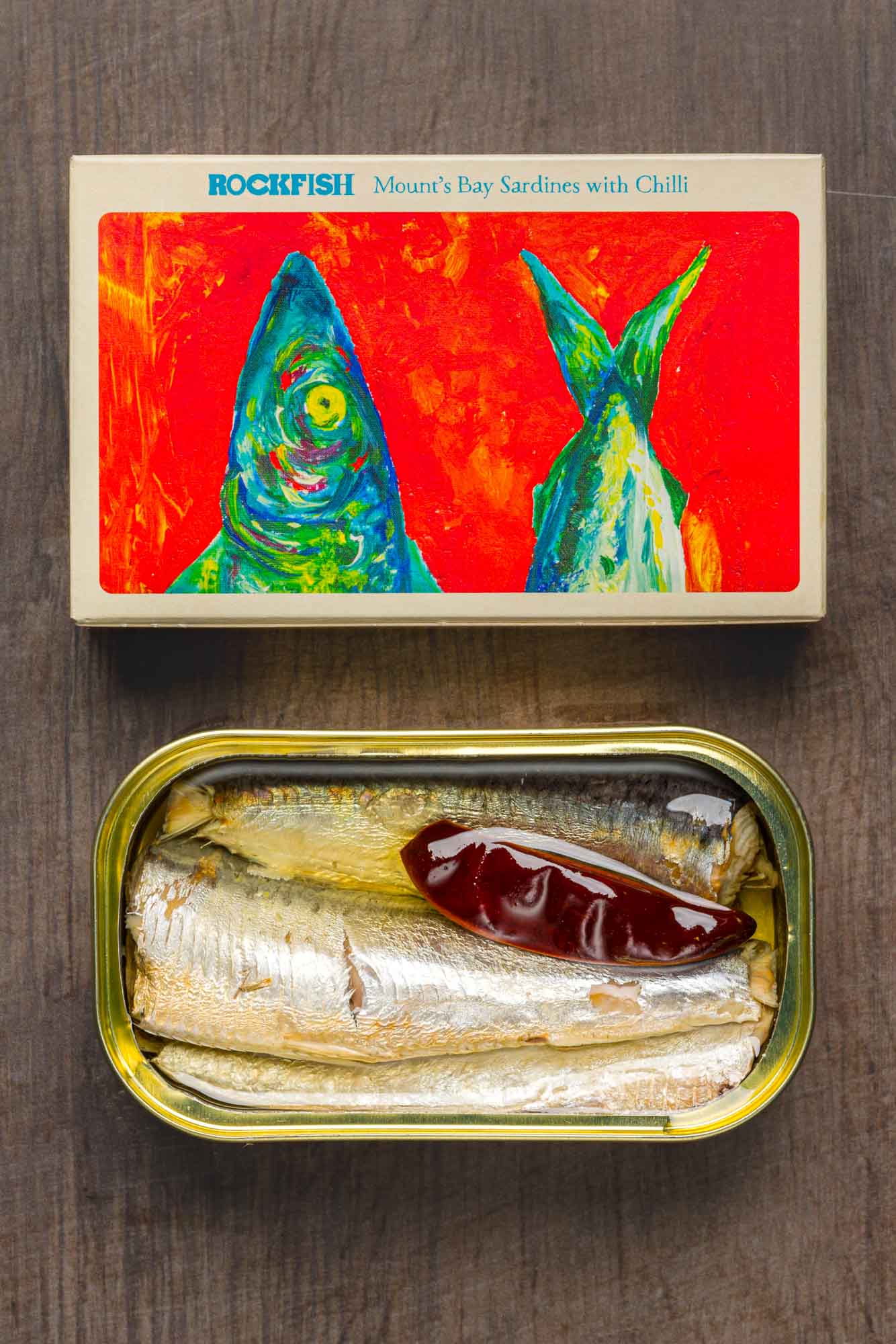 Rockfish Tinned Mount's Bay Sardine in Chilli oil - mobile