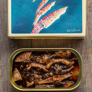 Tinned South Coast Squid in Ink Sauce