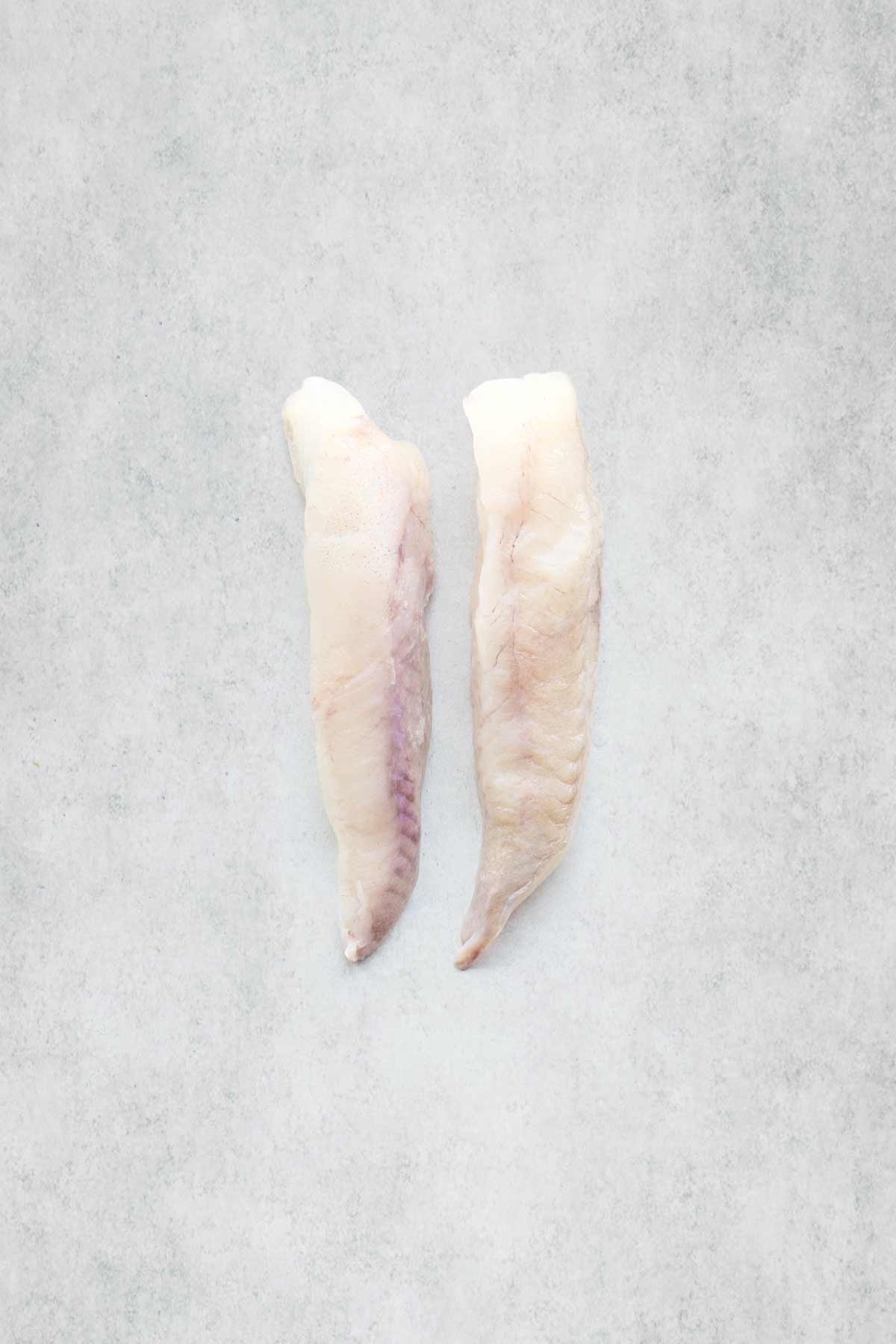 A children's sized portion of monkfish fillets from Rockfish