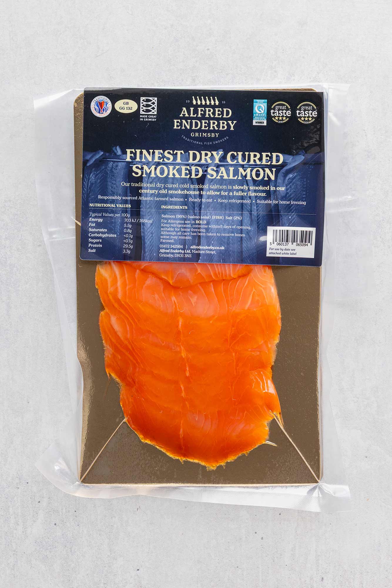 Rockfish Glenarm double smoked Salmon sliced - 100g in its packaging