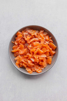 Rockfish Glenarm double smoked Salmon trim