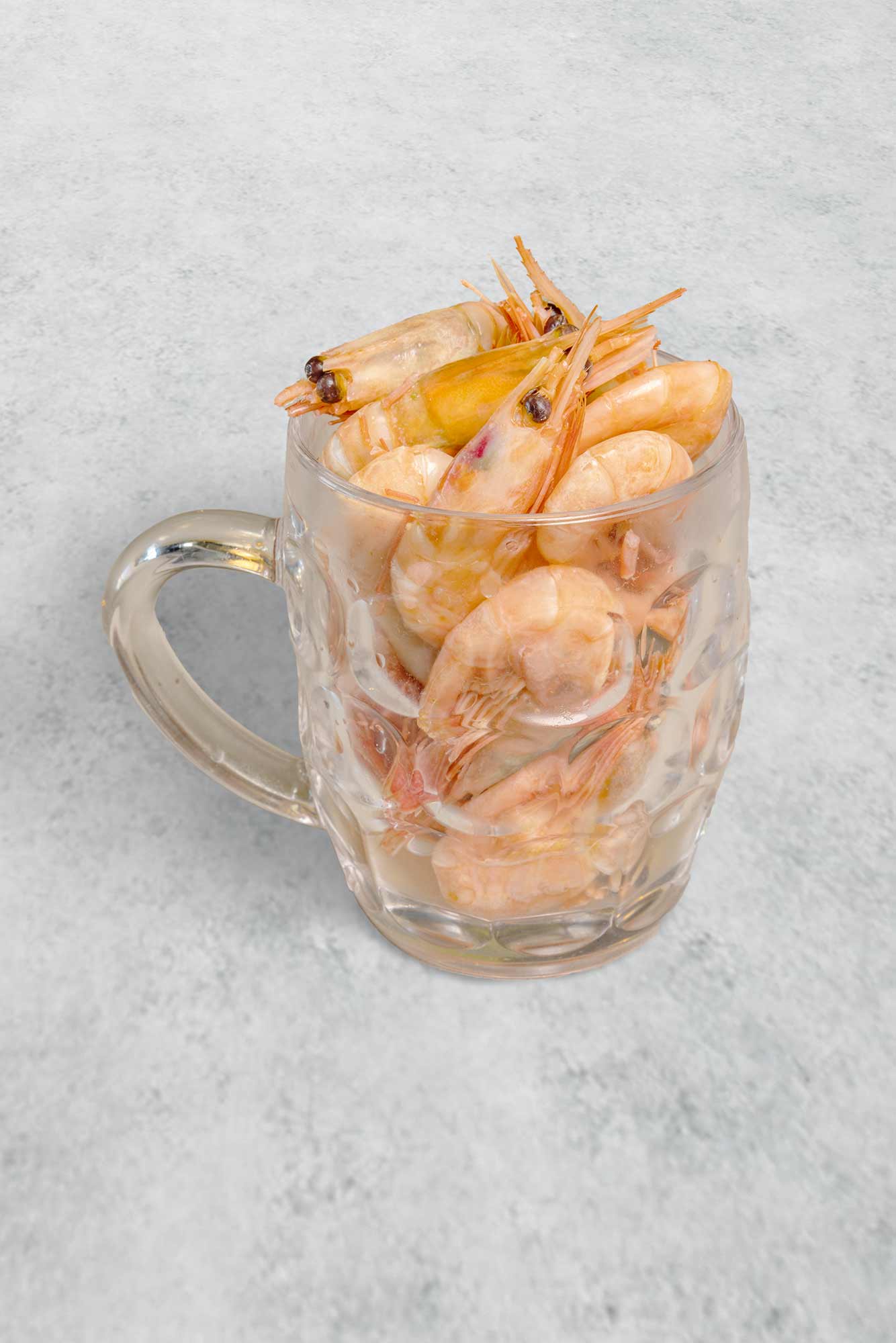 Rockfish Shell on prawns in a half pint