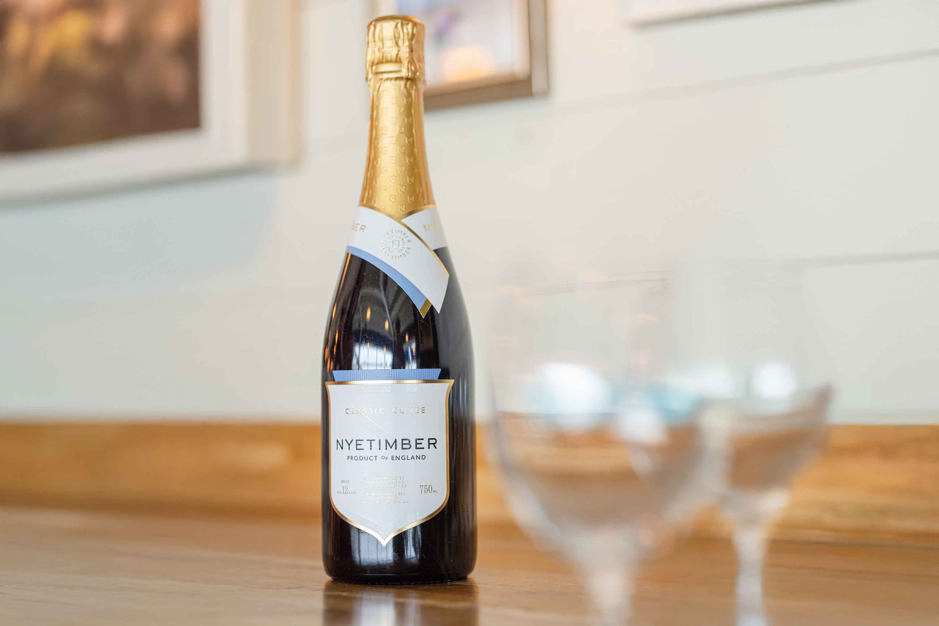 Bottle of Nyetimber sparkling wine