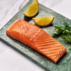 A portion of Glenarm Organic Salmon fillet from Rockfish Online Seafood Market on a piece of marble