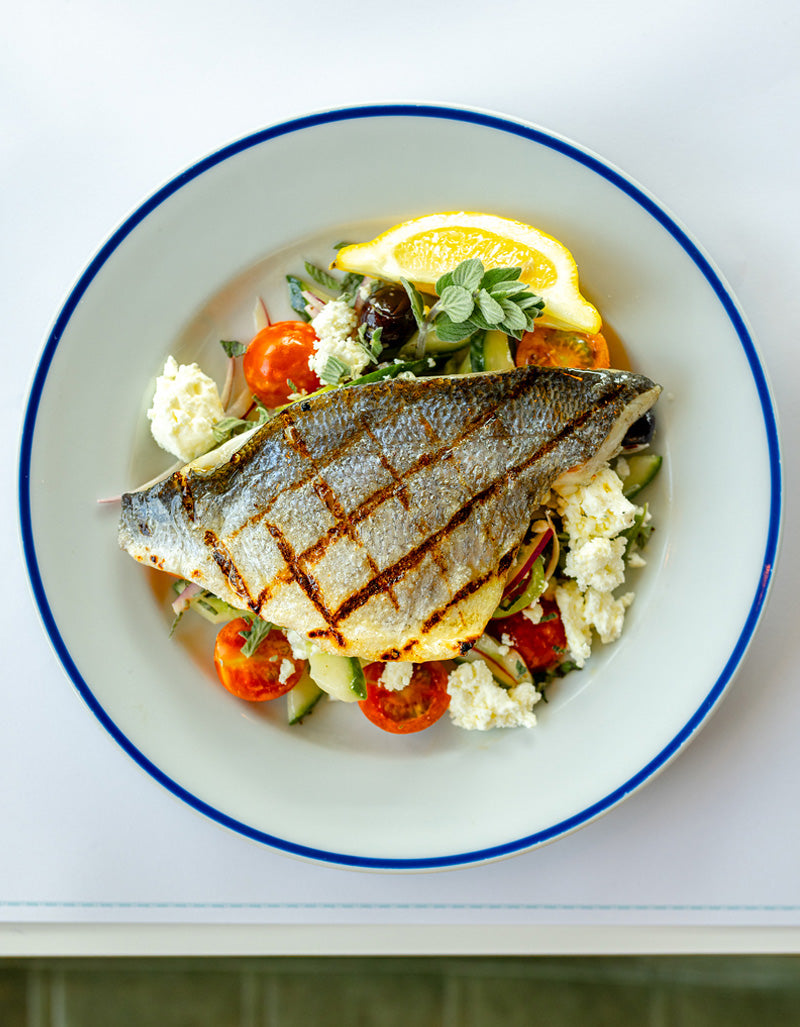 Rockfish sea bream & Greek salad