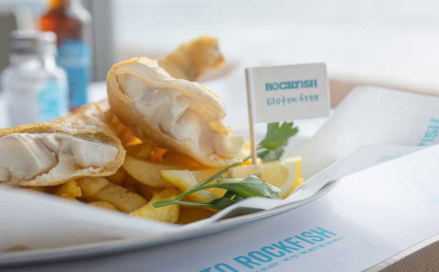 Rockfish gluten free fish & chips