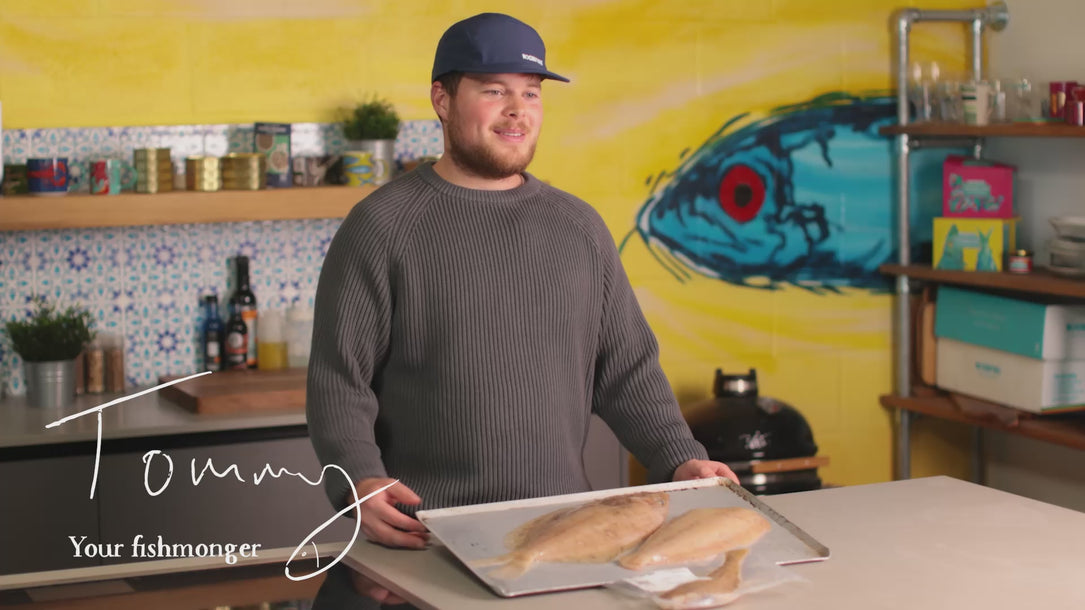 Tommy our fishmonger shows us how we prepare wild megrim sole for nationwide delivery ready for you to cook at home