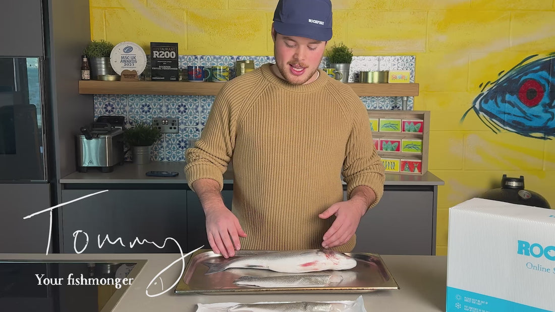Rockfish fishmonger Tommy talks about how our Sea bass fillet is prepared