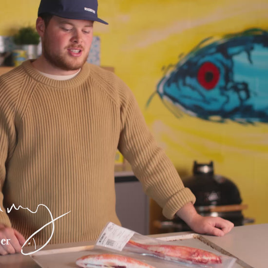 Tommy our fishmonger shows us how we prepare wild red mullet for nationwide delivery ready for you to cook at home