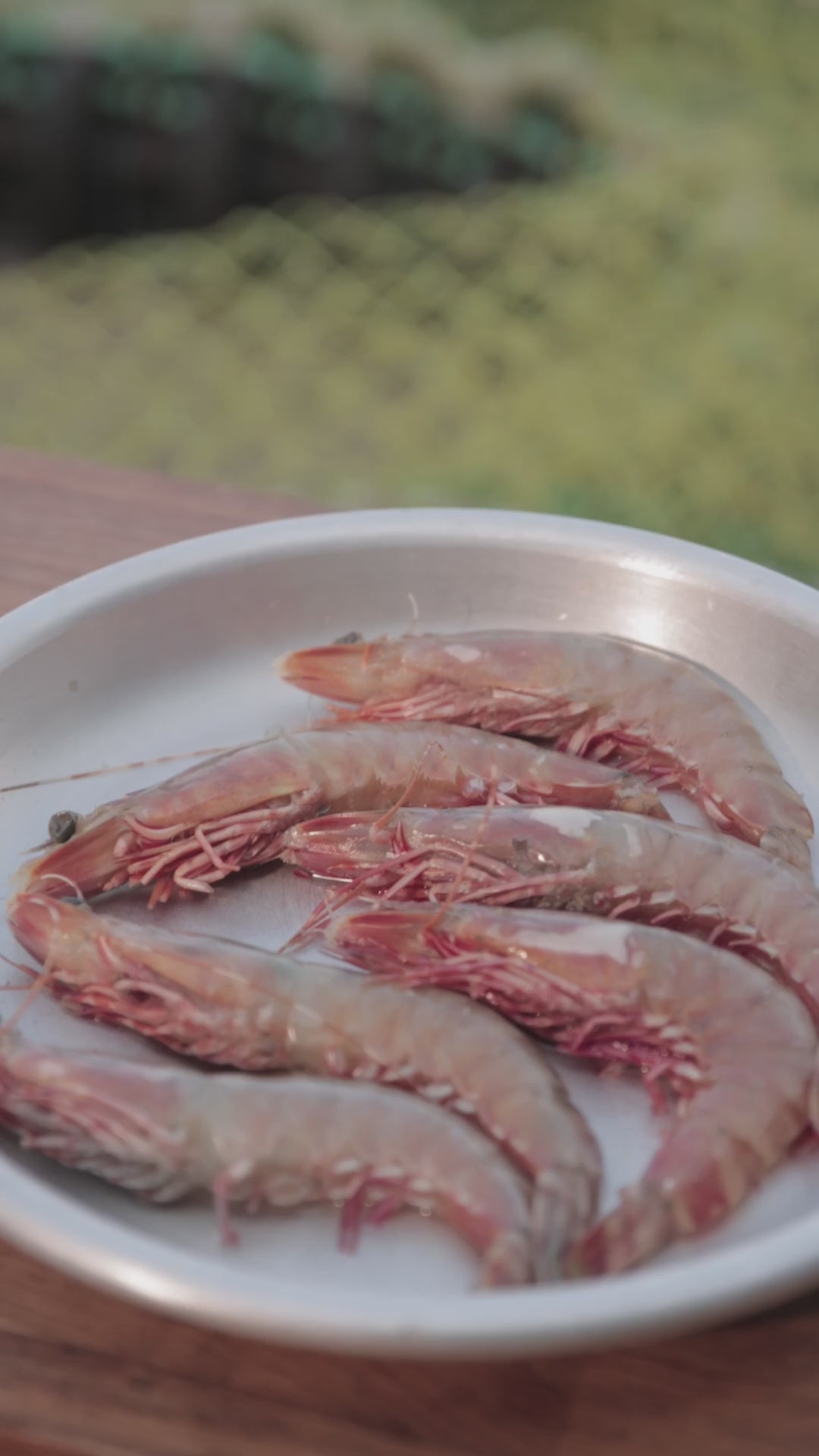 Skull island prawns being cooked on the BBQ