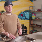 Tommy talking about how we prepare Hake at The Online seafood Market