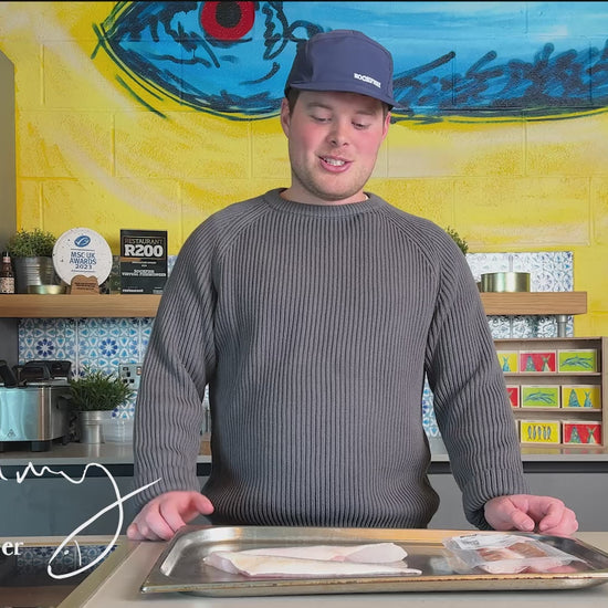 Gurnard fIllet as it is prepared by Rockfish and sent to your home ready to be cooked